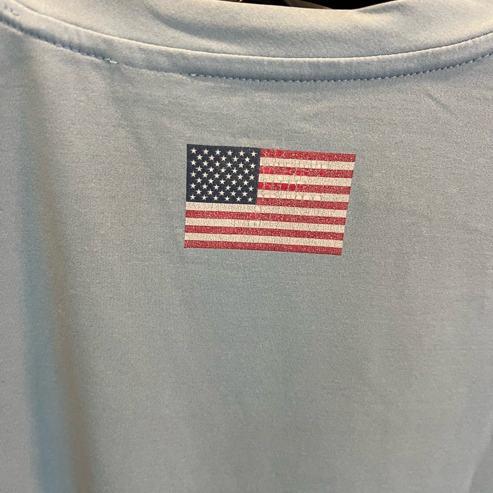 Vineyard Vines Hockey Sky Blue Performance Short Sleeve Tee Boys Large - Picture 5 of 5